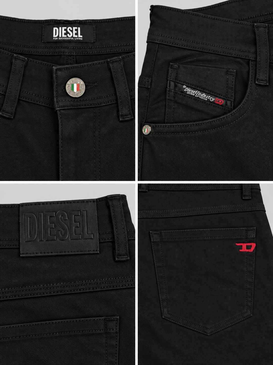 Calça de Sarja Diesel Slim- Preta — foto 5