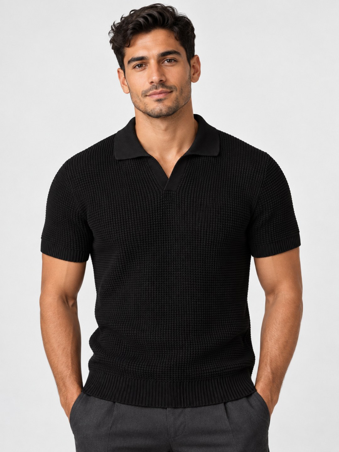Camisa Polo em Tricô Texturizado - Zara — foto 2