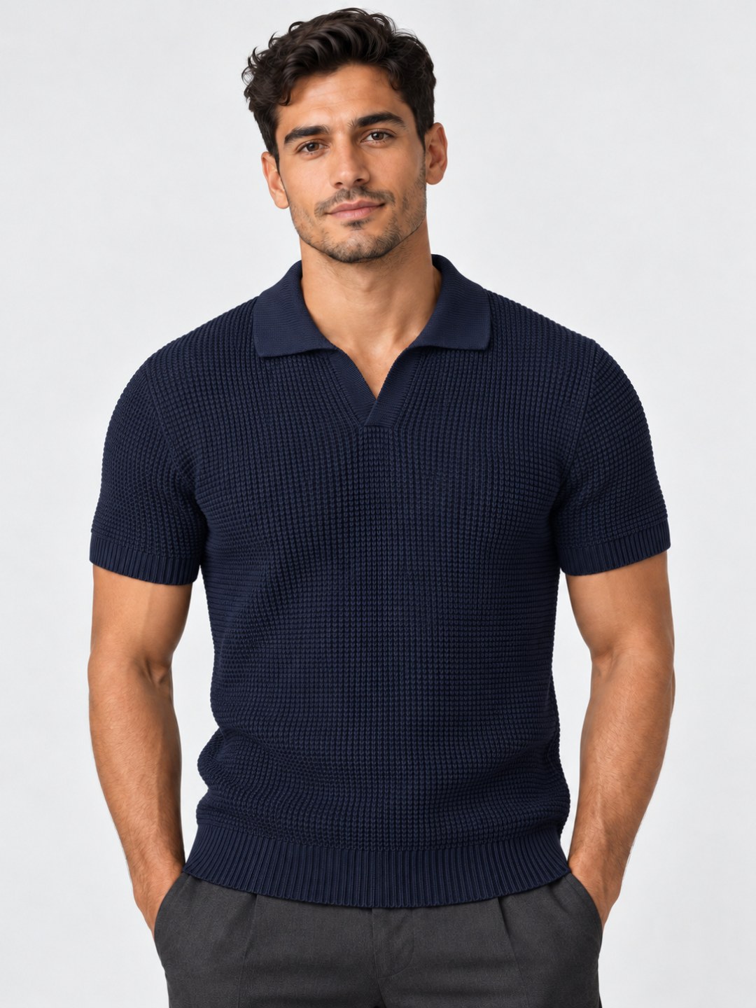 Camisa Polo em Tricô Texturizado - Zara — foto 3