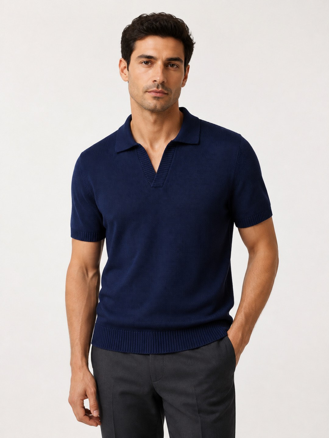 Camisa Tricô Polo Zara - Marinho  — foto 2