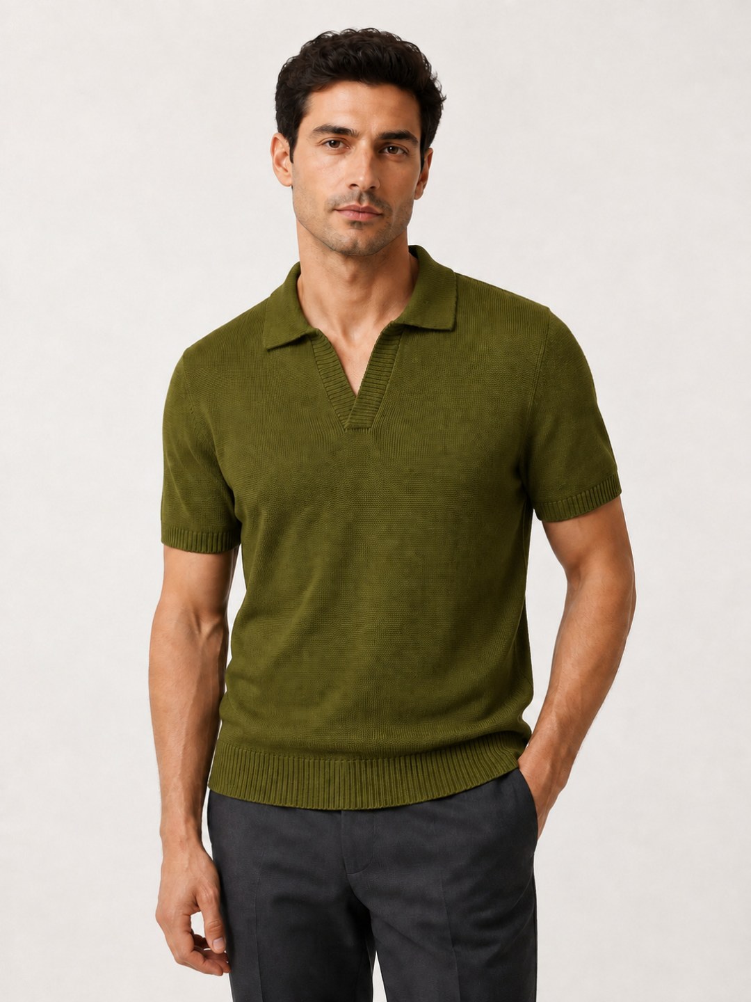 Camisa Tricô Polo Zara - Verde  — foto 2