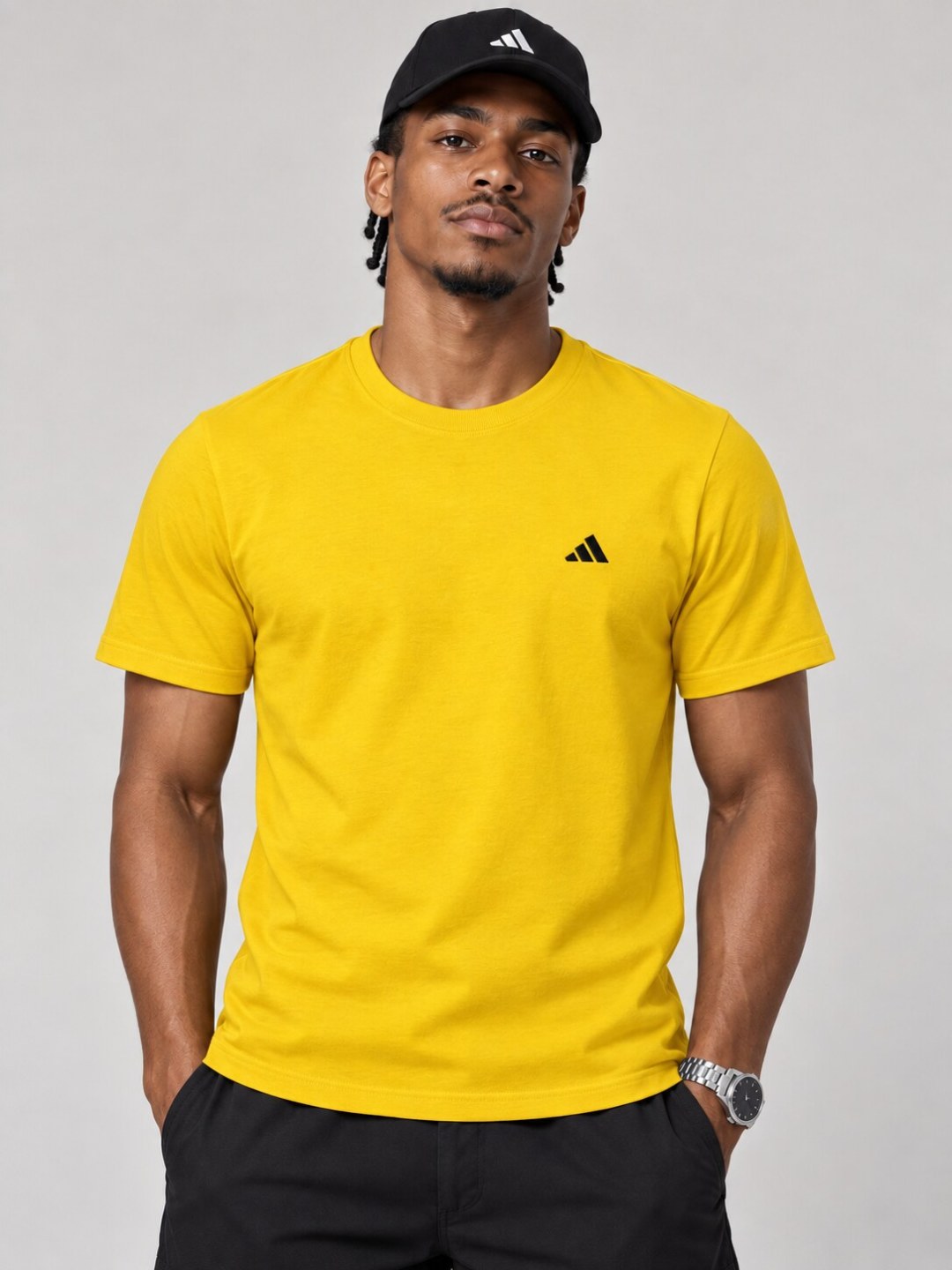 Camiseta Adidas Essential- Amarela — foto 2