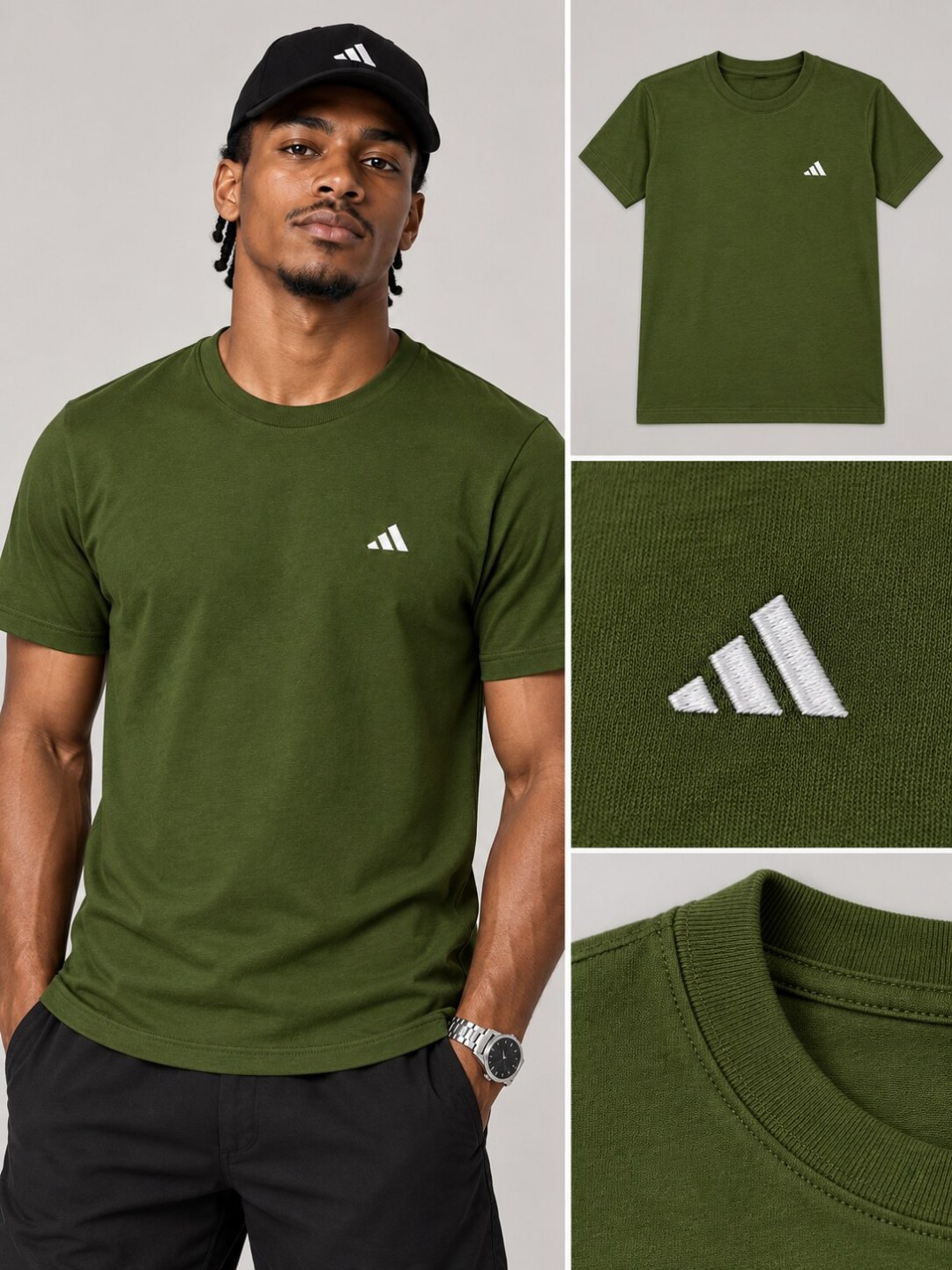 Camiseta Adidas Essential- Verde  — foto 3