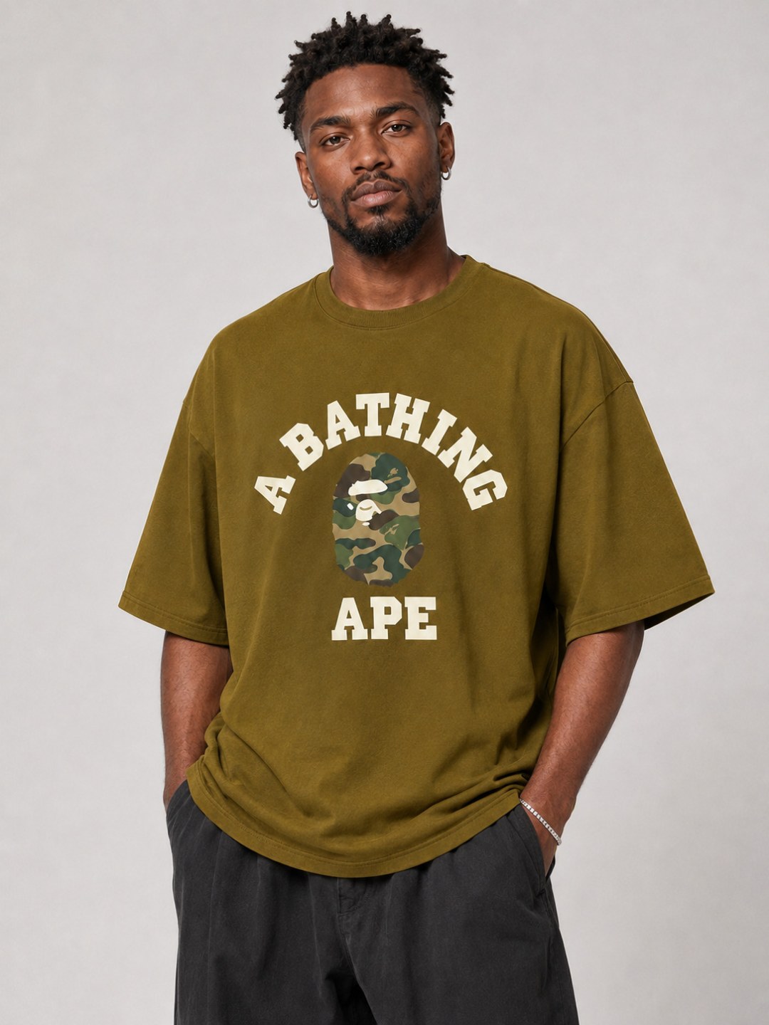 Camiseta Bape- Caqui escuro  — foto 2