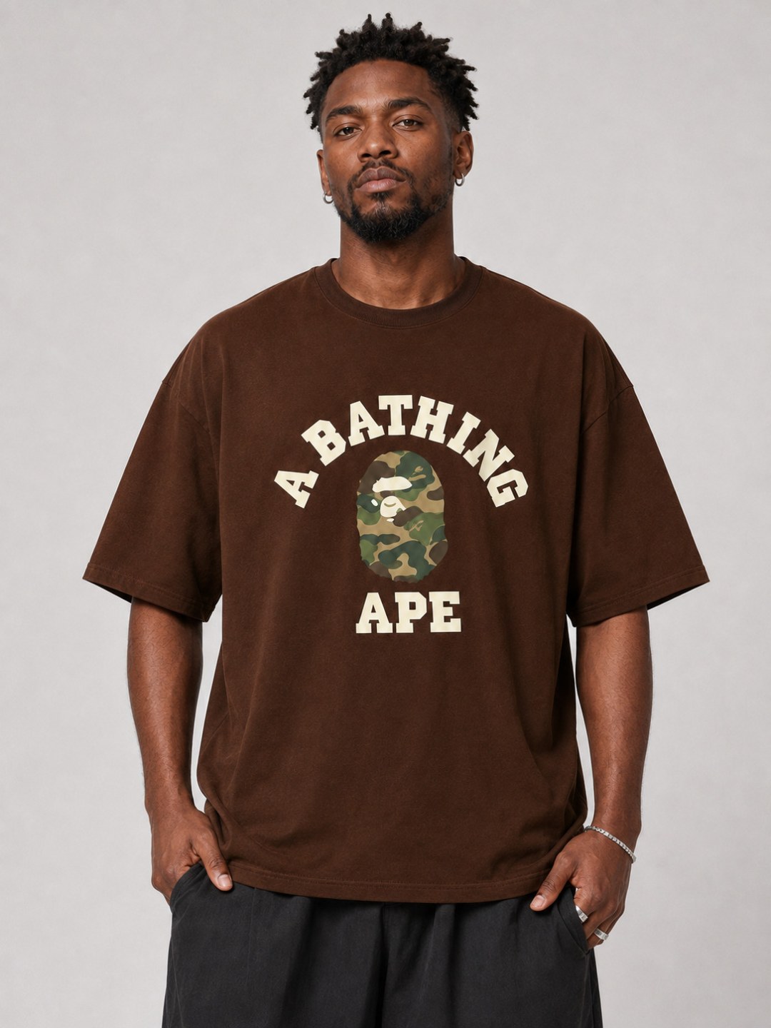 Camiseta Bape- Marrom — foto 2