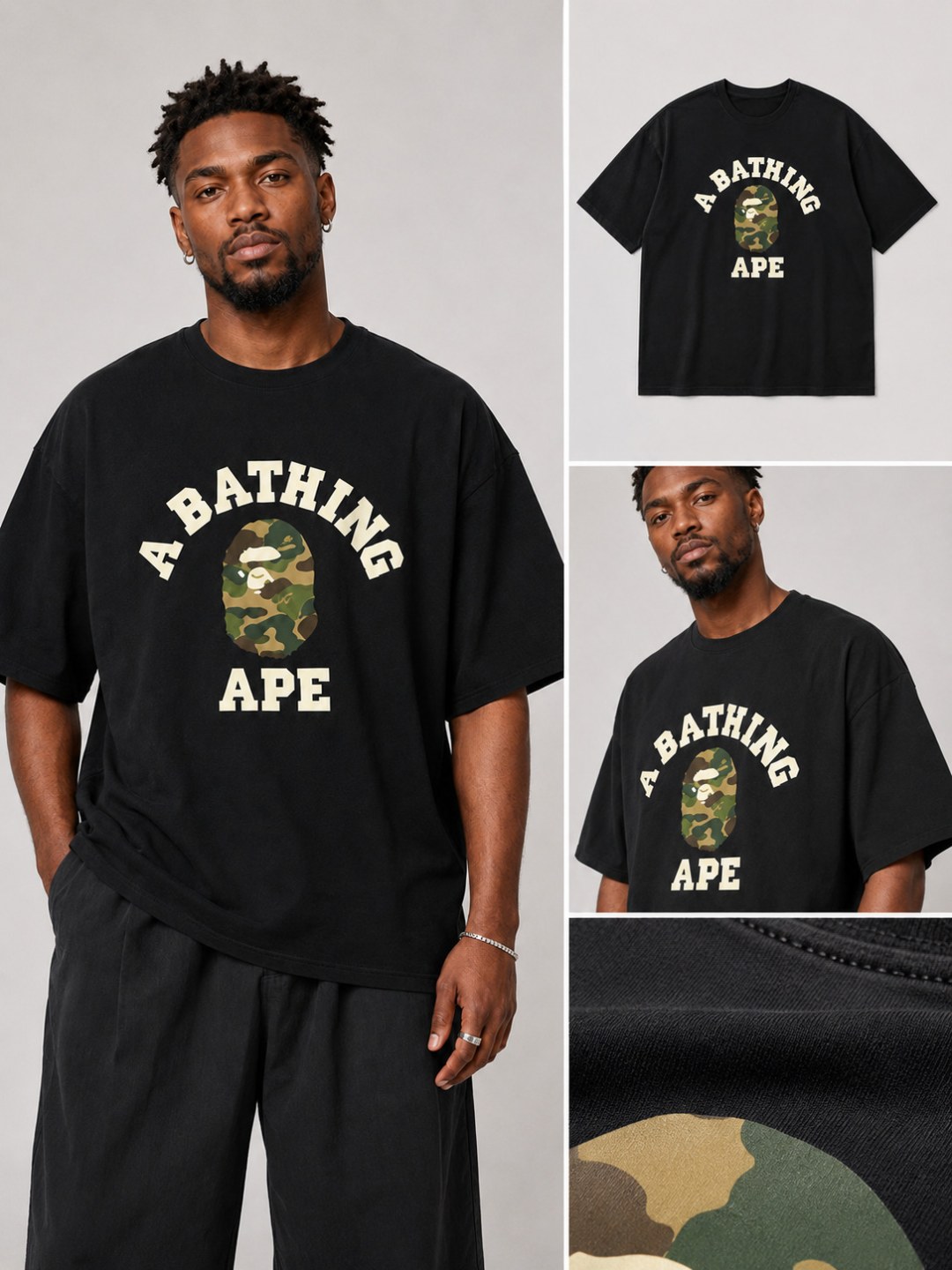 Camiseta Bape- Preta — foto 3
