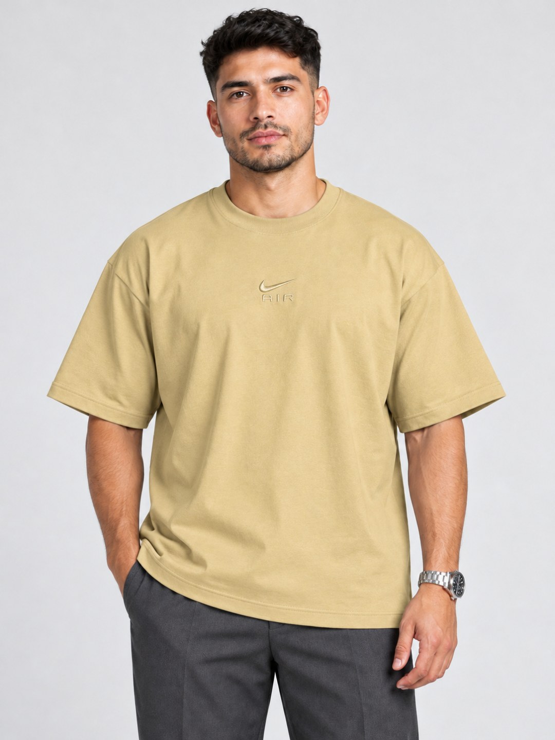Camiseta Básica Oversized Nike Air Bordada — foto 2