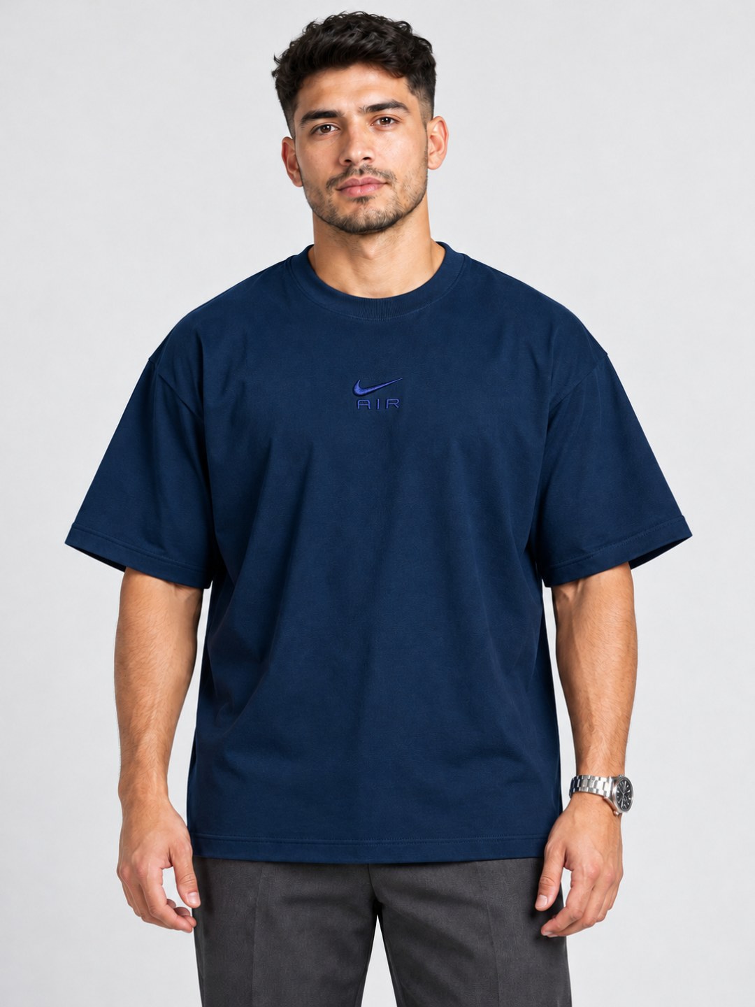 Camiseta Básica Oversized Nike Air Bordada — foto 5