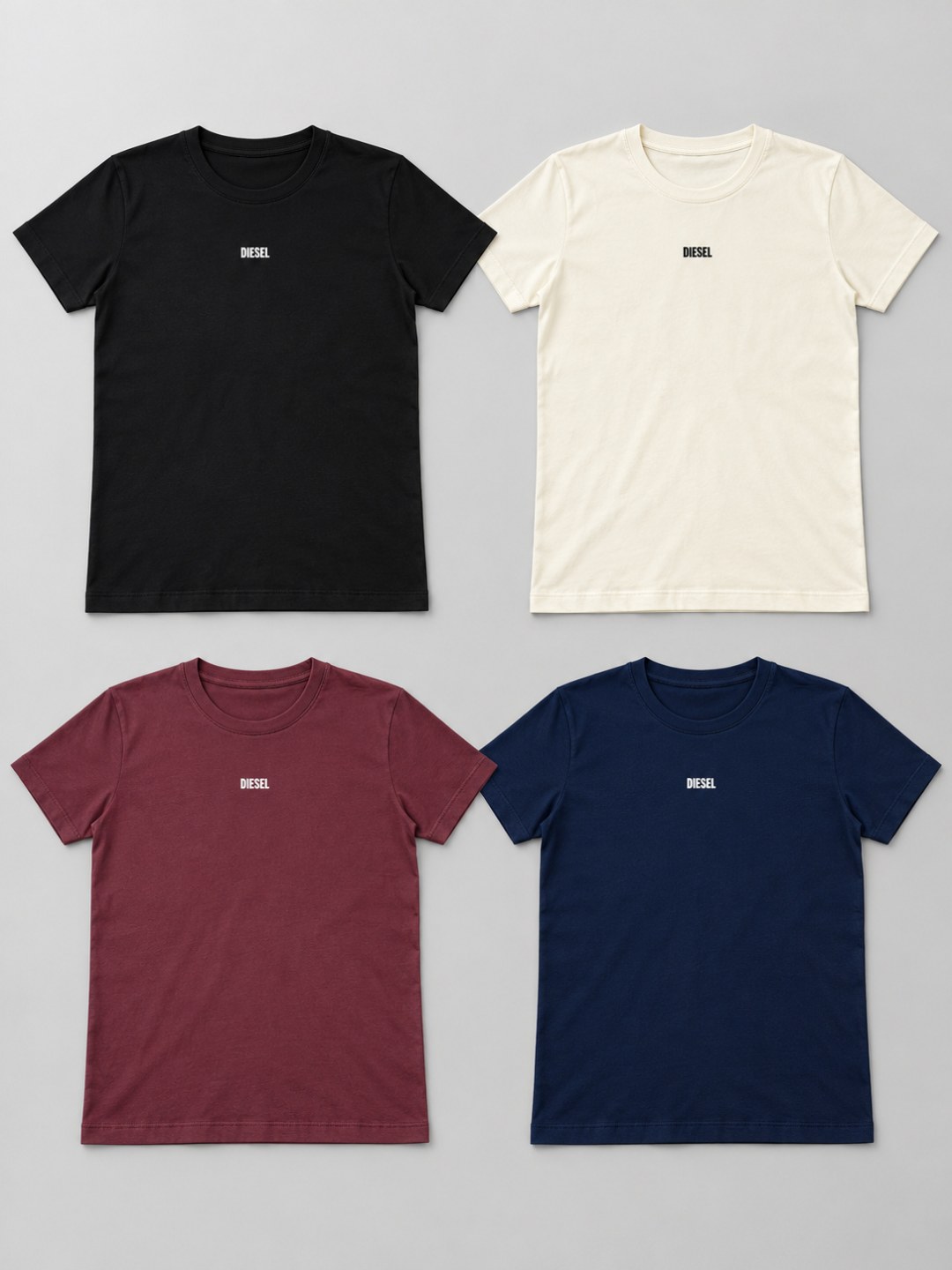 Camiseta Diesel Slim Logo Emborrachada — foto 5