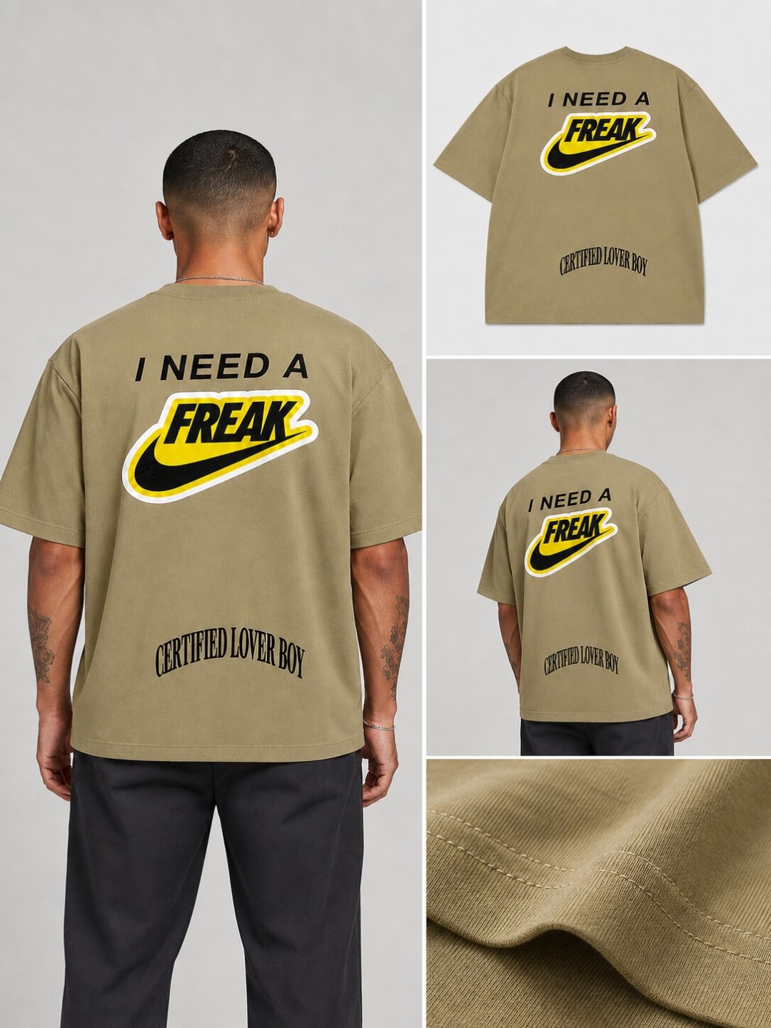 Camiseta Nike FREAK- Bege — foto 5