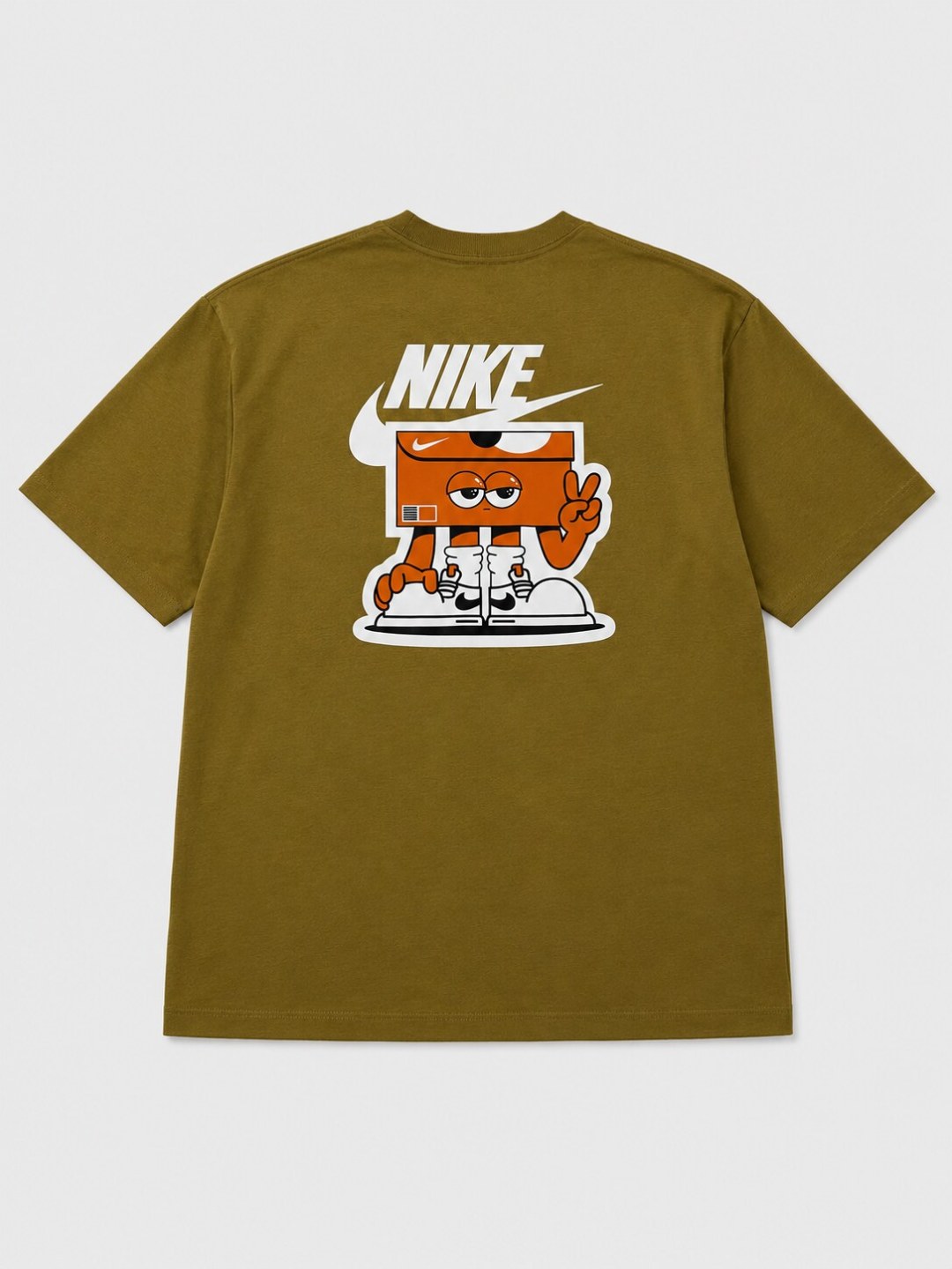 Camiseta Nike Oversized Street Box- Caqui Escuro