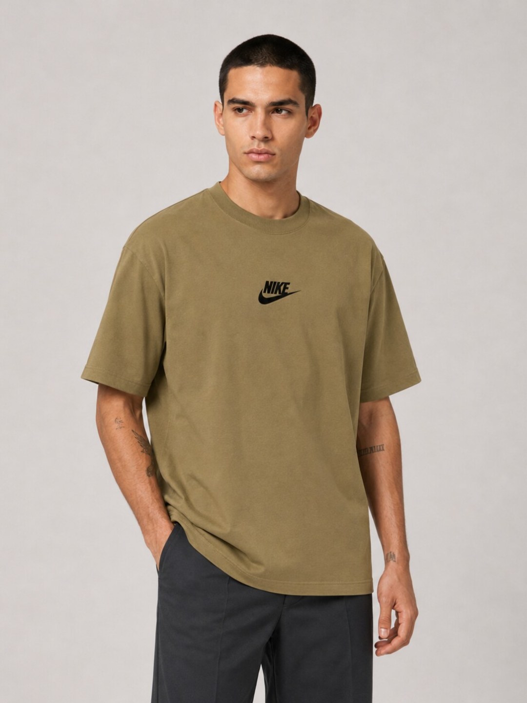 Camiseta Nike Oversized Street Box- Bege — foto 4