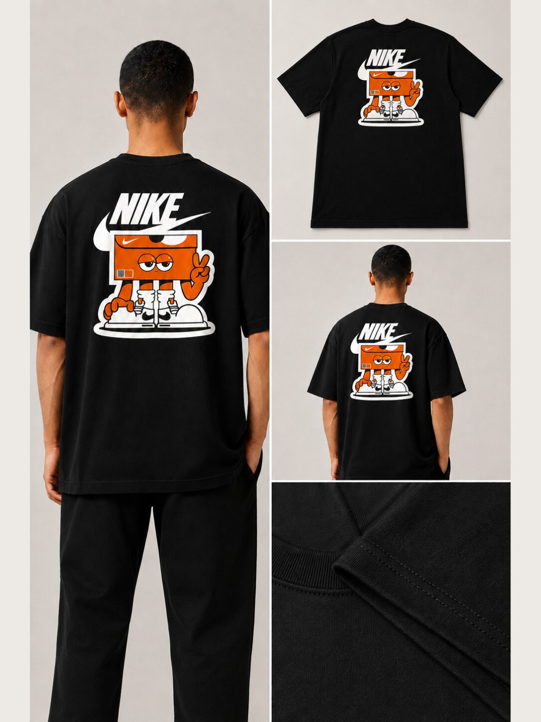 Camiseta Nike Oversized Street Box- Preta  — foto 5