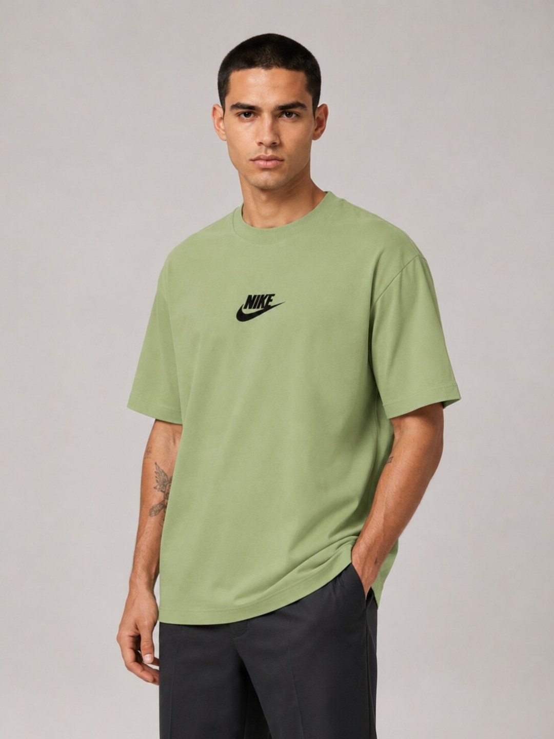 Camiseta Nike Oversized Street Box- Verde — foto 4