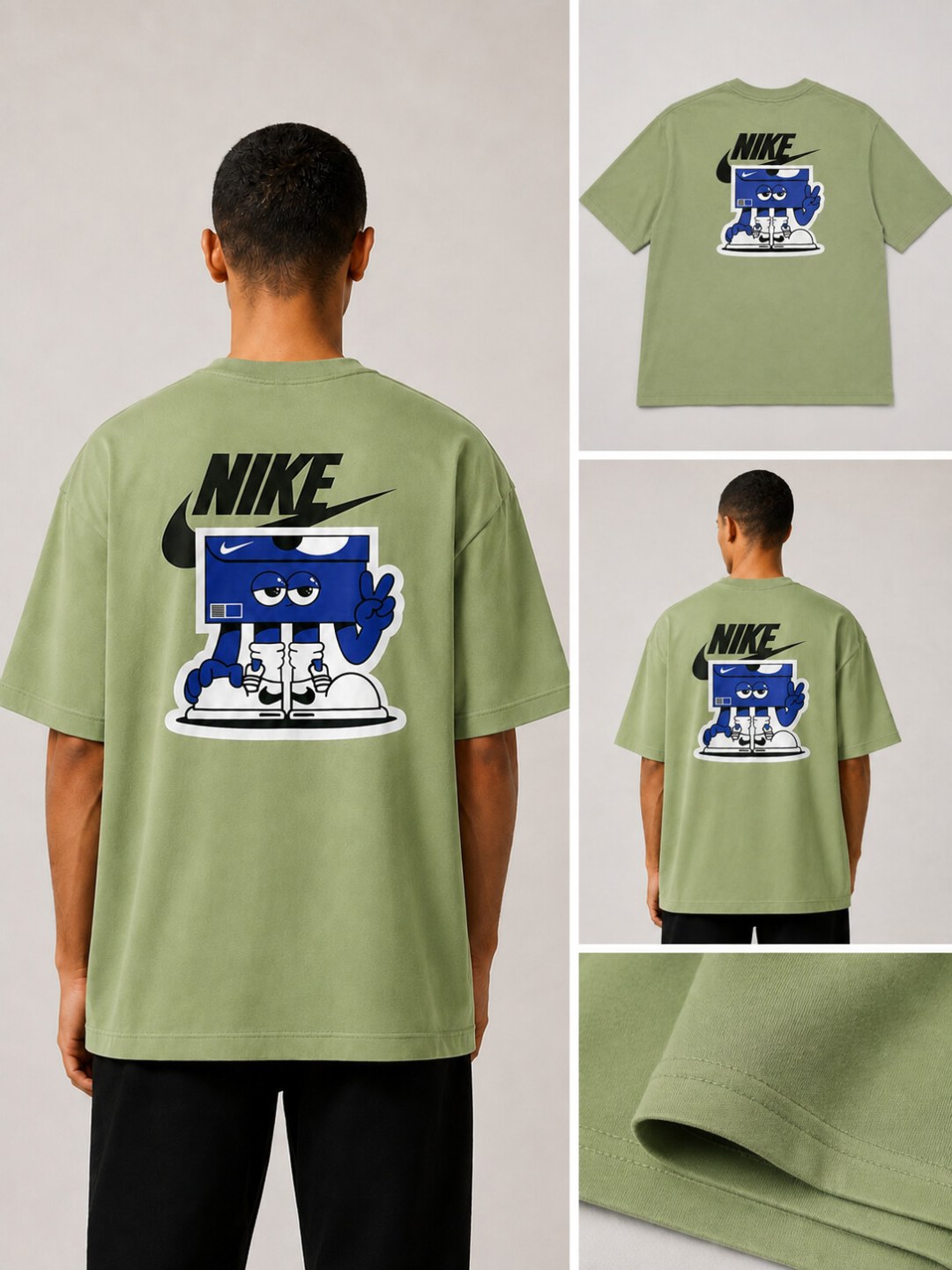 Camiseta Nike Oversized Street Box- Verde — foto 5