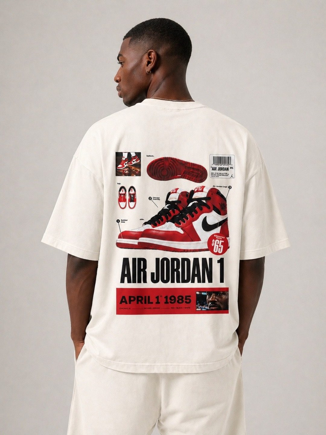 Camiseta oversized Air Jordan off white  — foto 2