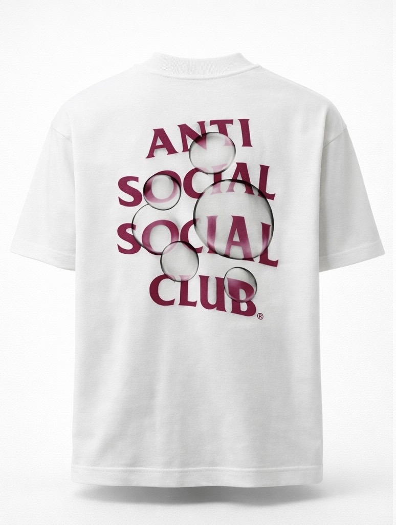 Camiseta oversized anti social branca 