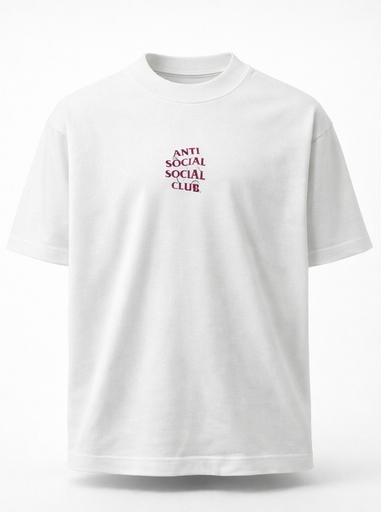 Camiseta oversized anti social branca  — foto 2