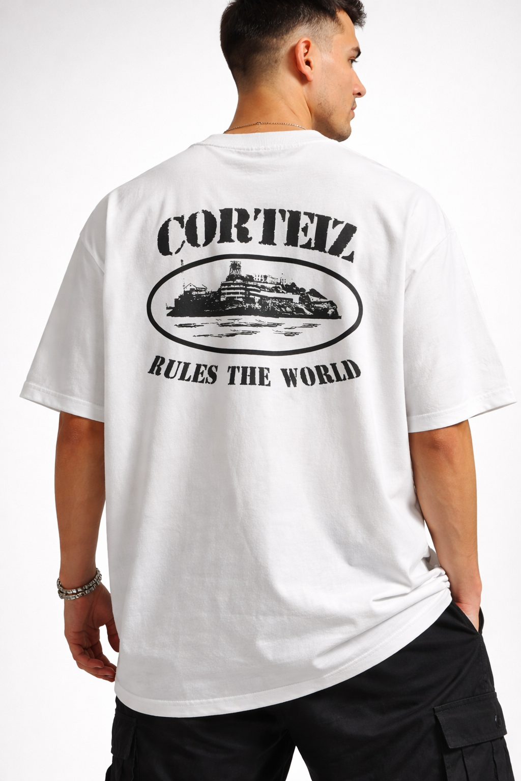 Camiseta oversized Corteiz branca  — foto 3