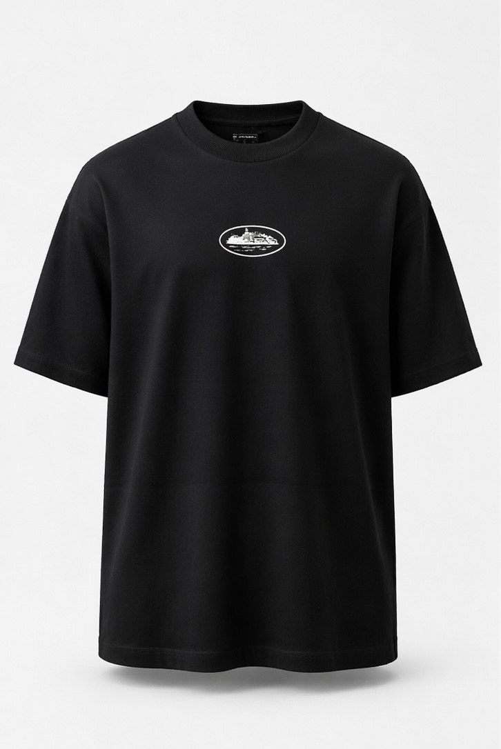 Camiseta oversized Corteiz preta  — foto 2