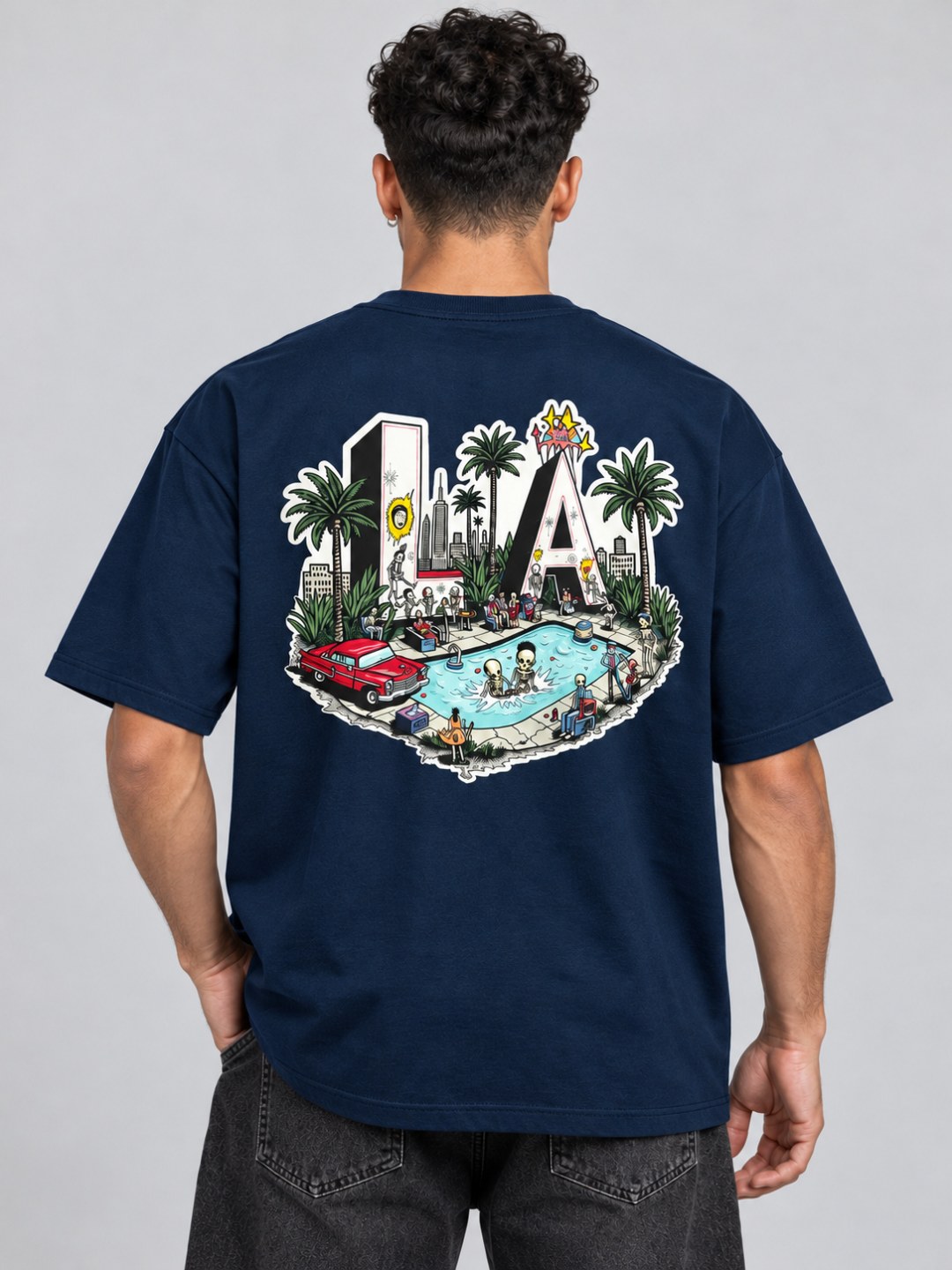Camiseta Oversized LA Pool Party — foto 4