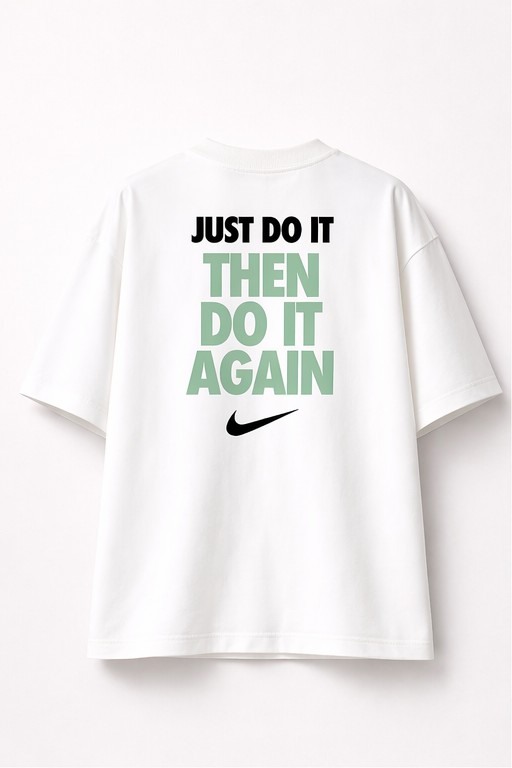 Camiseta oversized Nike just do it branca 