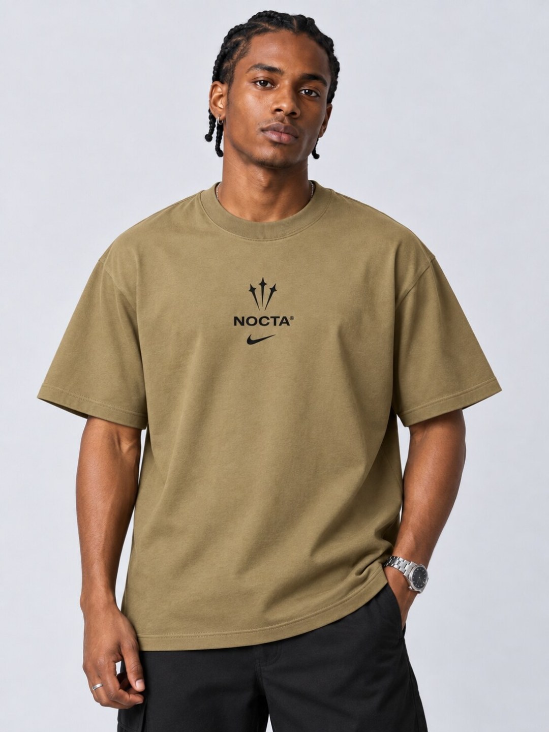 Camiseta Oversized Nike NOCTA- Bege — foto 4