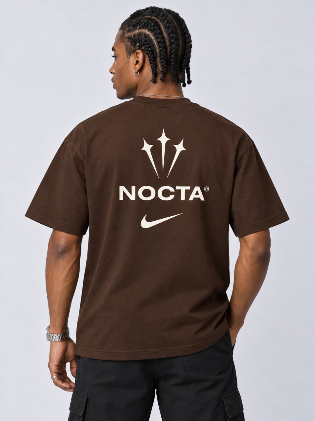 Camiseta Oversized Nike NOCTA- Marrom — foto 2
