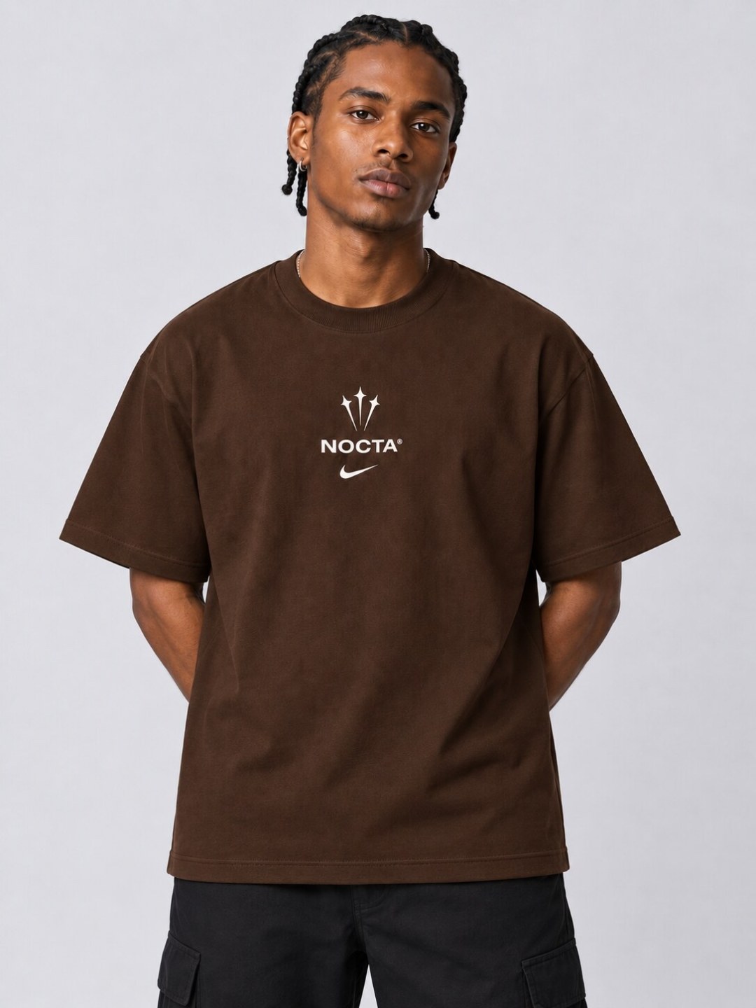 Camiseta Oversized Nike NOCTA- Marrom — foto 4