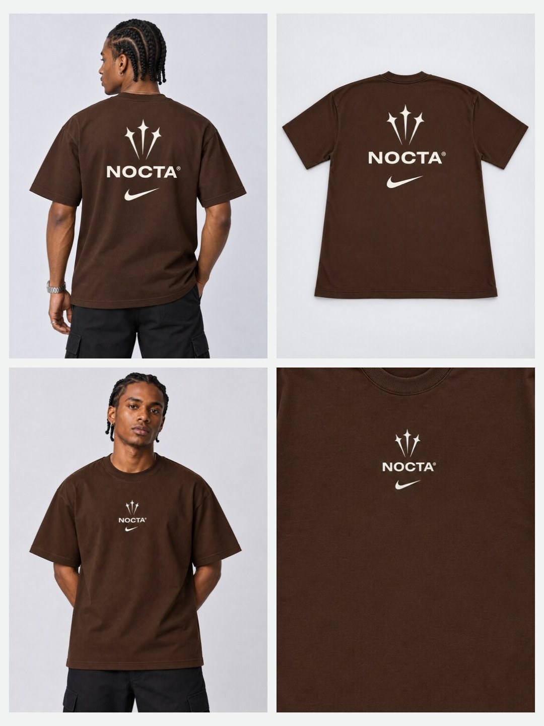 Camiseta Oversized Nike NOCTA- Marrom — foto 5