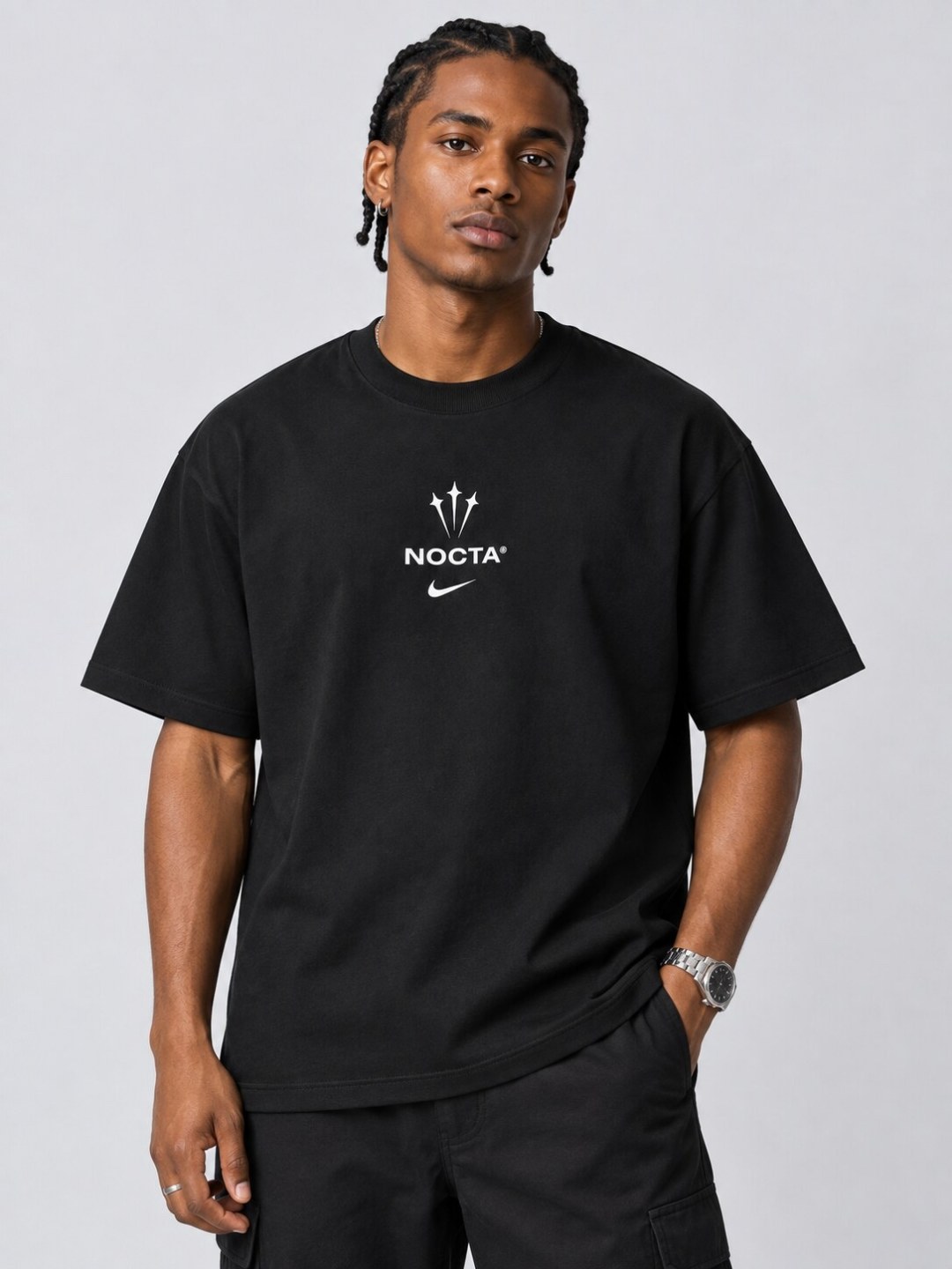 Camiseta Oversized Nike NOCTA- Preto — foto 4