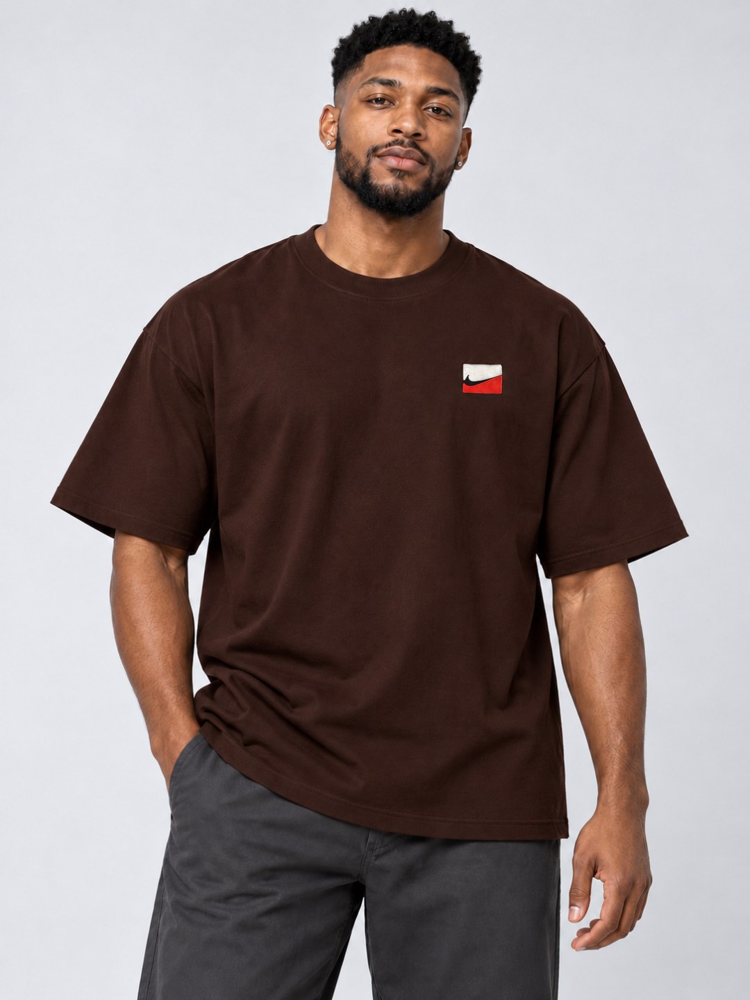 Camiseta Oversized Nike Swoosh Bordado — foto 4