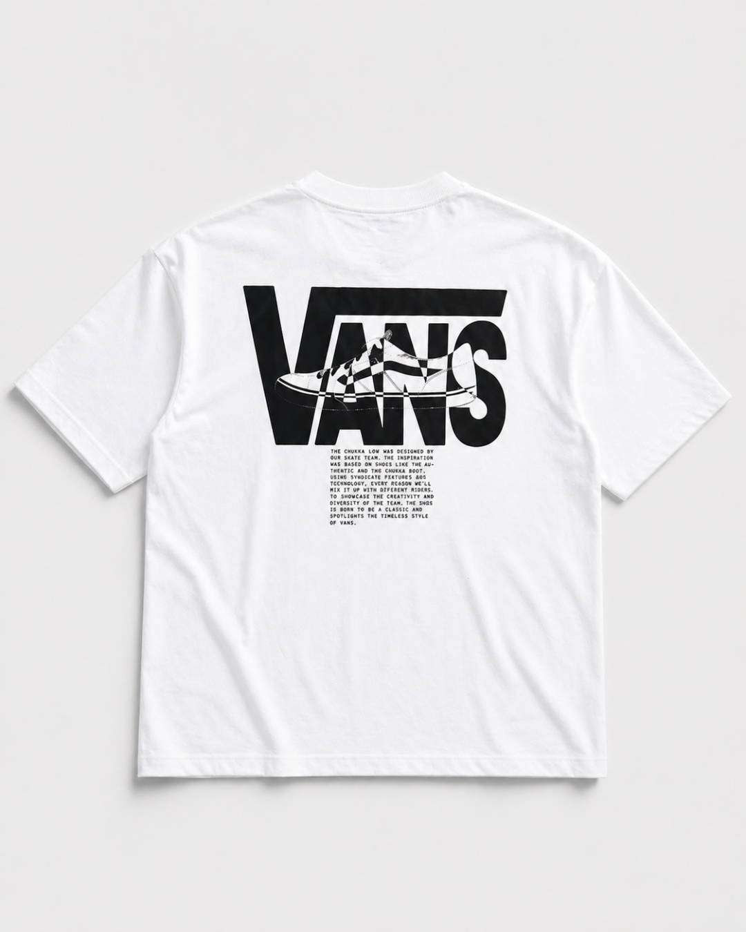 Camiseta oversized vans branca 
