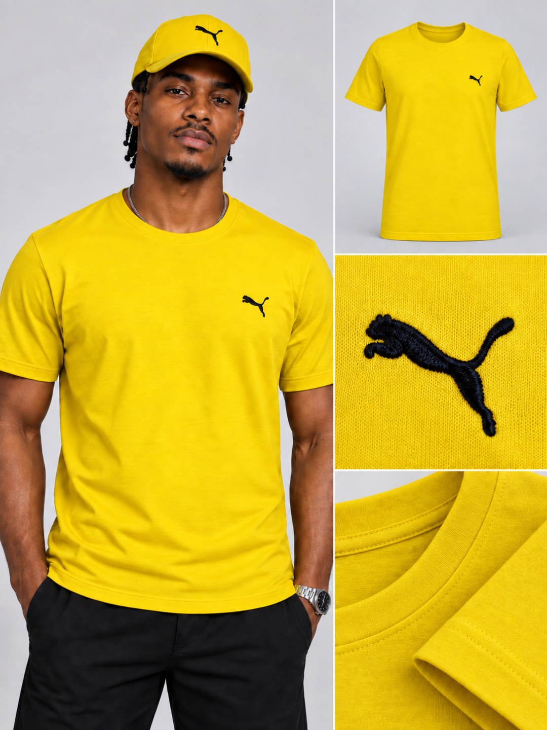 Camiseta Puma Essential- Amarela — foto 3