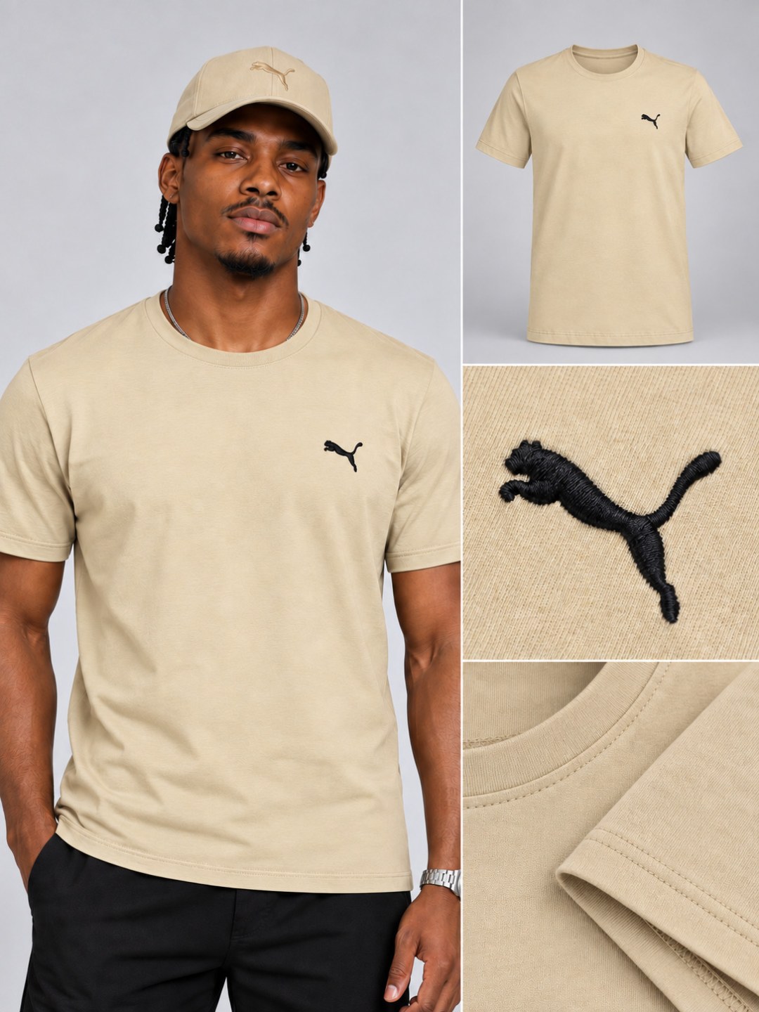 Camiseta Puma Essential- Bege — foto 3