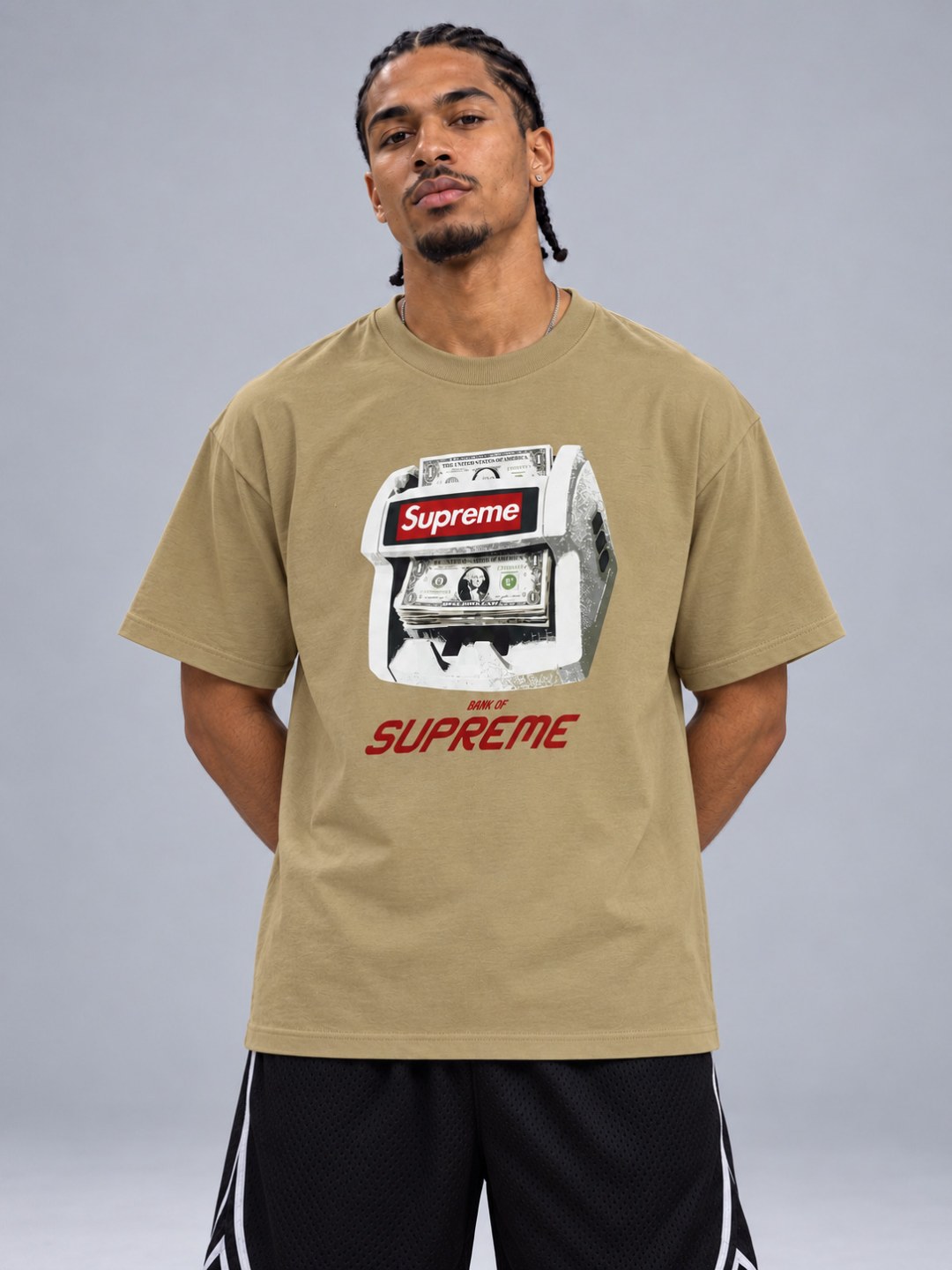 Camiseta Supreme Bank- Bege — foto 2