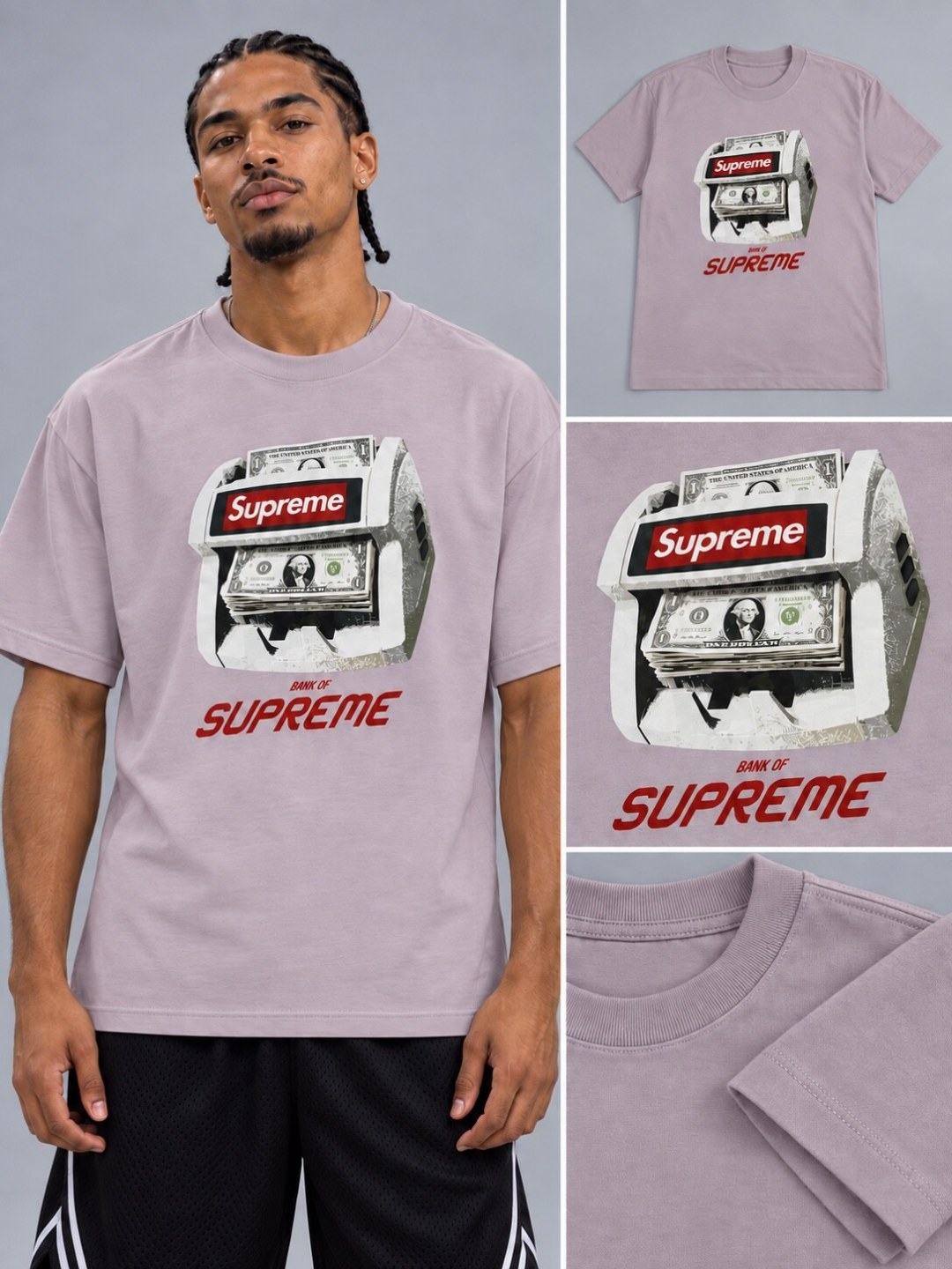 Camiseta Supreme Bank- Lilás  — foto 3