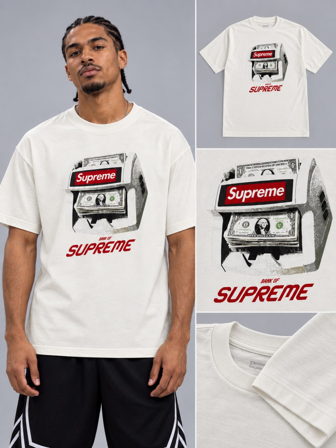 Camiseta Supreme Bank- Off  — foto 3
