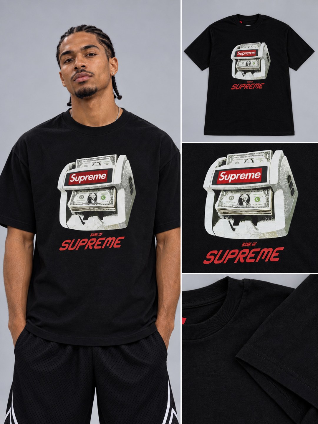 Camiseta Supreme Bank- Preto — foto 3