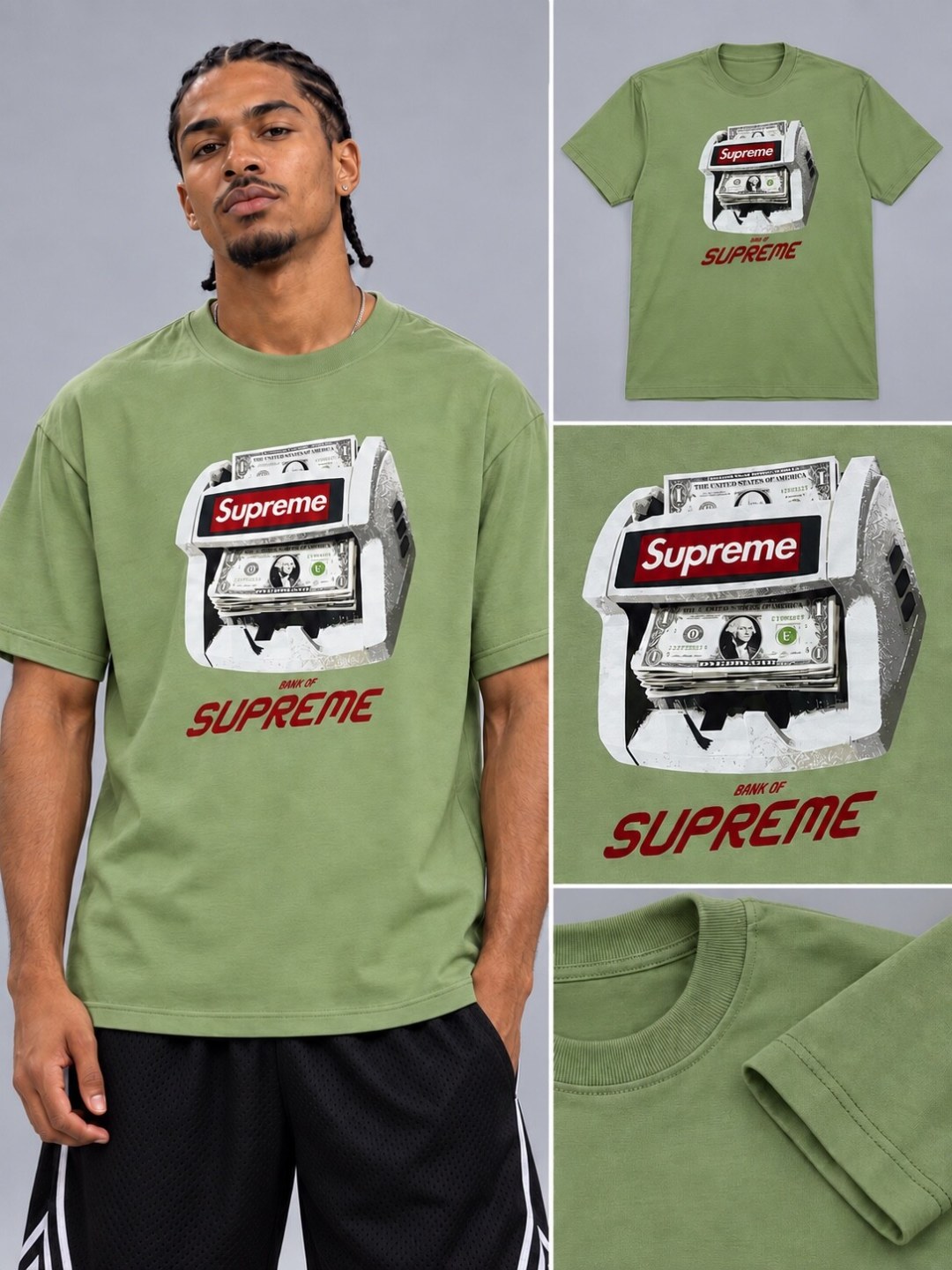 Camiseta Supreme Bank- Verde — foto 3