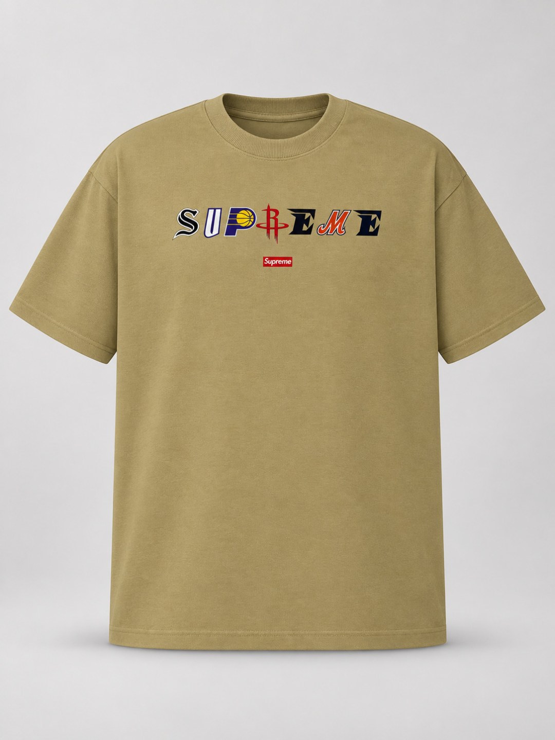 Camiseta Supreme Courtside- Caqui Claro