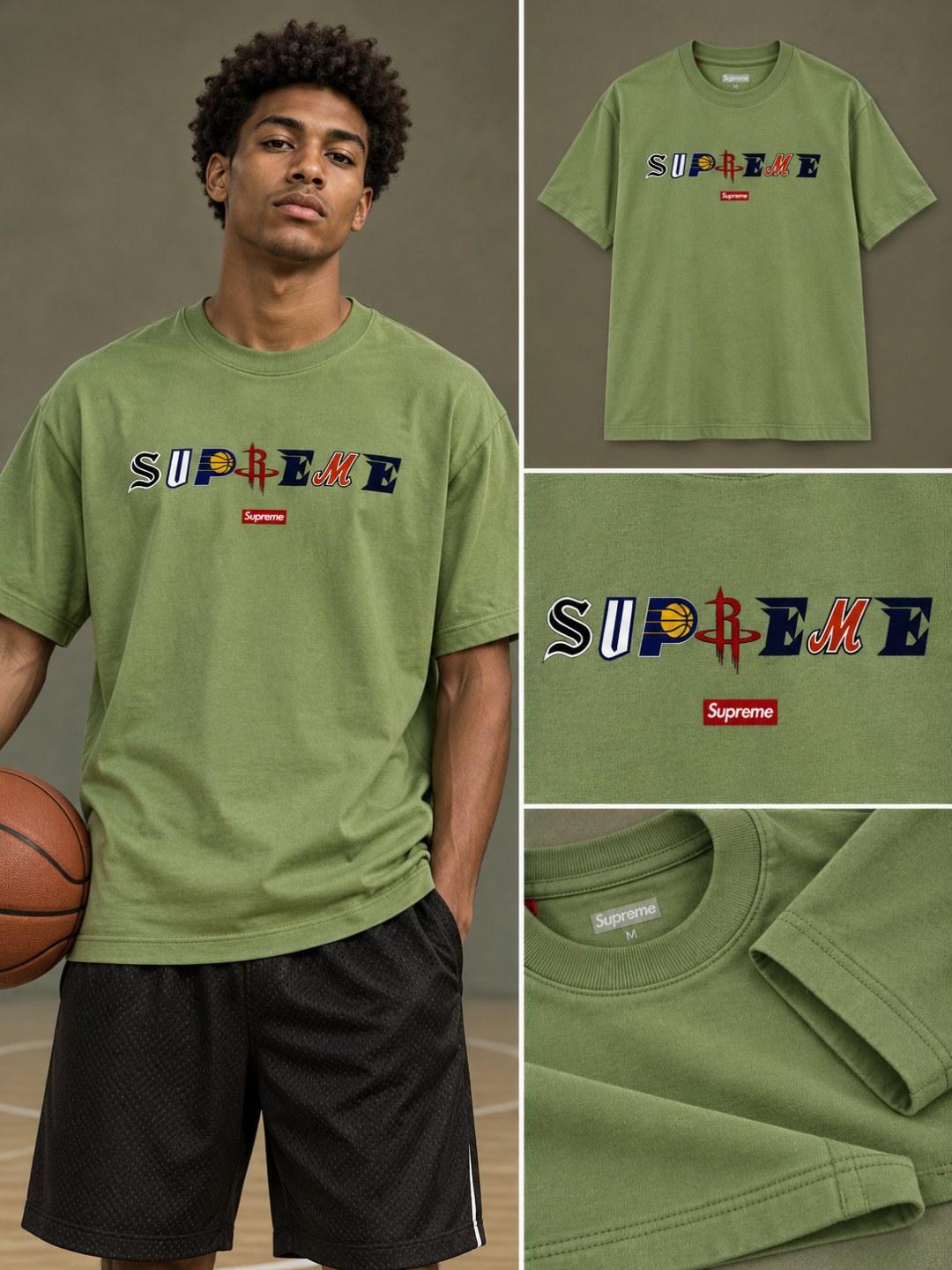 Camiseta Supreme Courtside- Verde  — foto 3