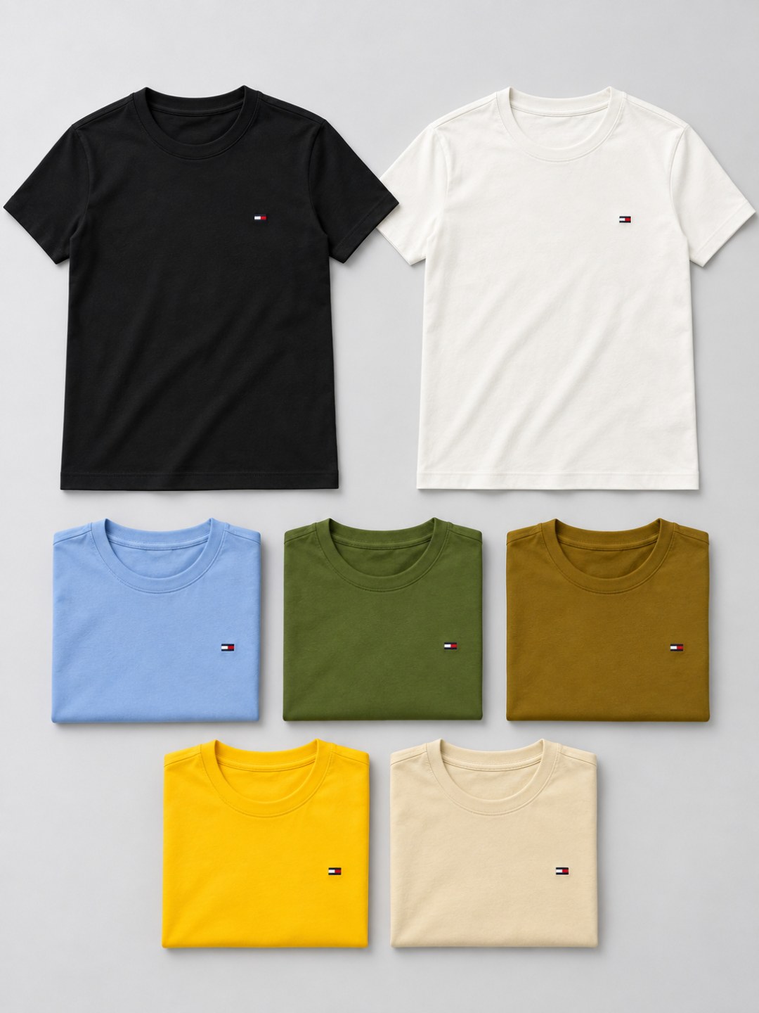 Camiseta Tommy Hilfiger Slim Essential — Preto  — foto 8