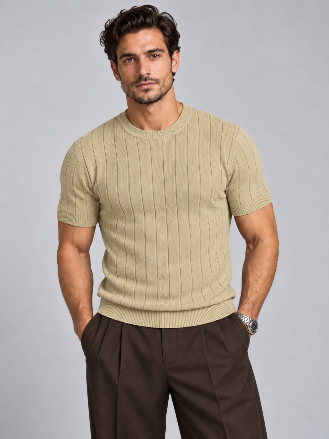 Camiseta Tricô textura Vertical — foto 2