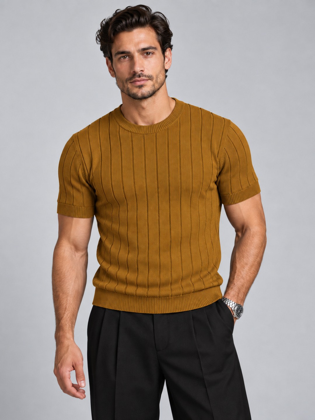 Camiseta Tricô textura Vertical — foto 3