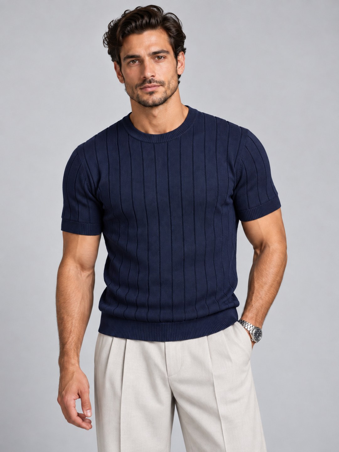 Camiseta Tricô textura Vertical — foto 4