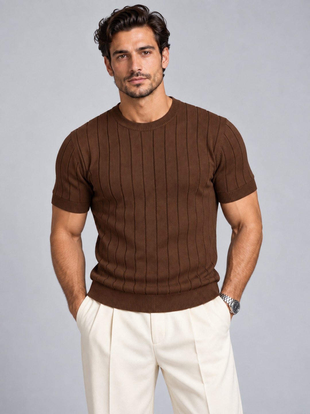 Camiseta Tricô textura Vertical — foto 6