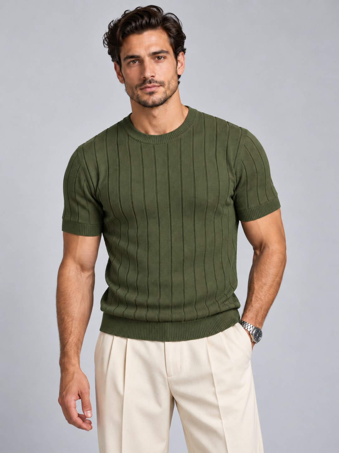 Camiseta Tricô textura Vertical — foto 7
