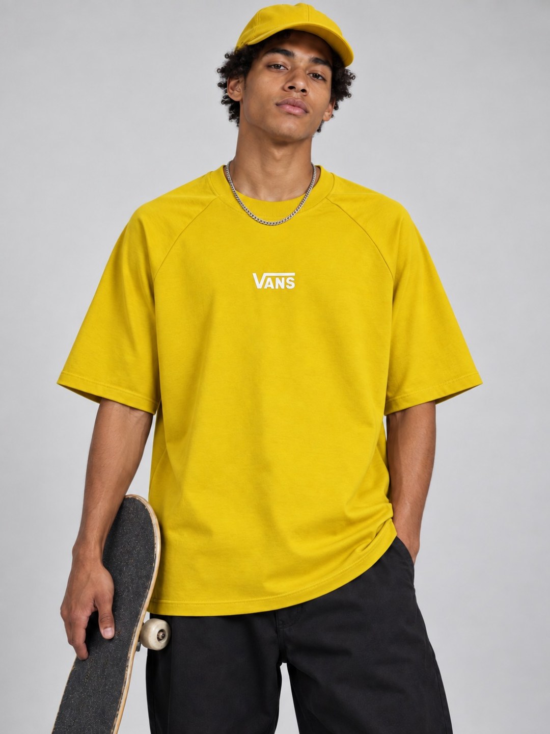 Camiseta Vans Raglan Oversized- Amarela — foto 2