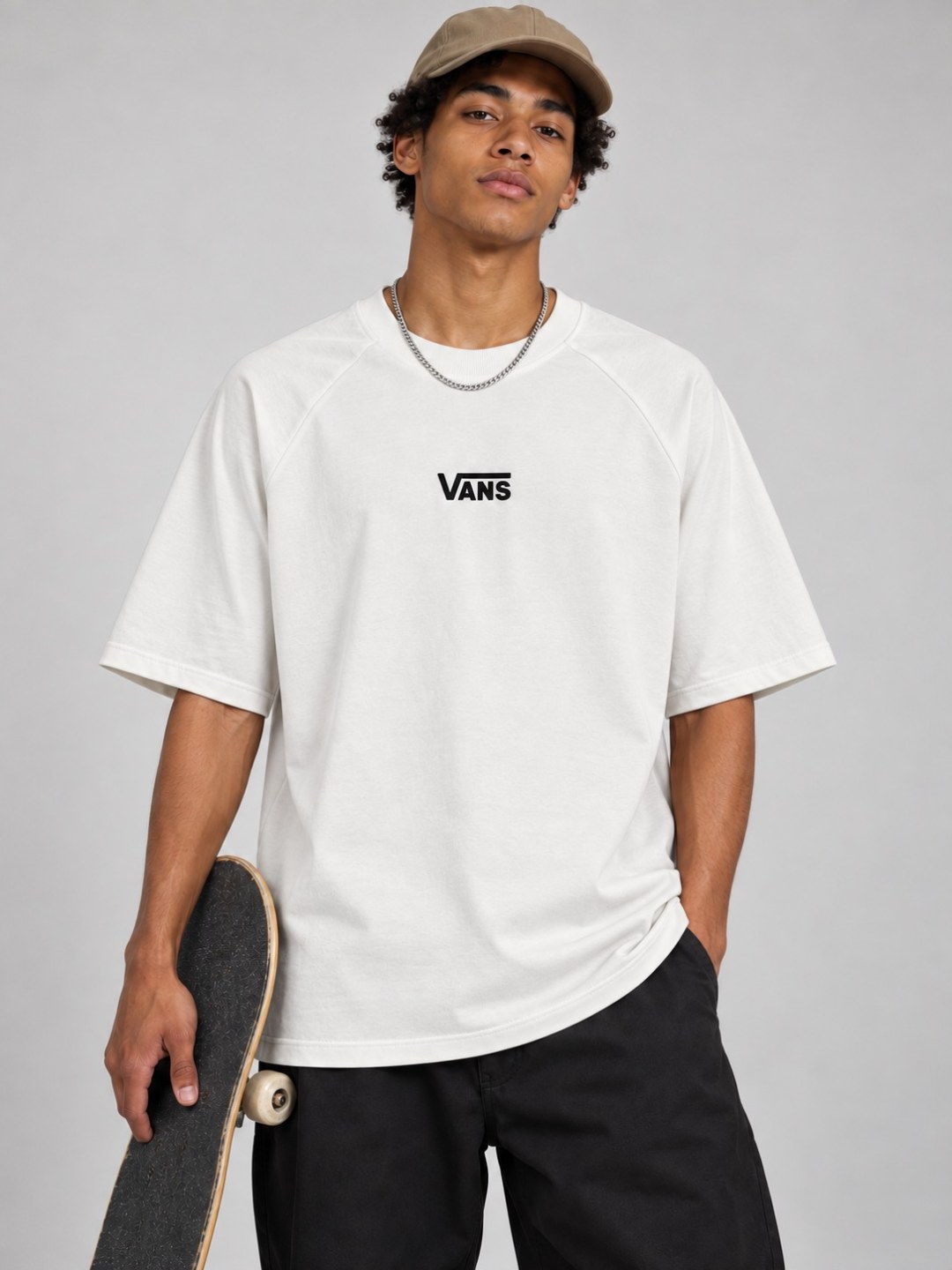 Camiseta Vans Raglan Oversized- Off — foto 2